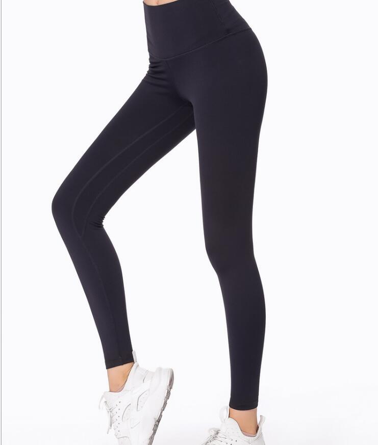 High waist tights sports pants women's running fitness pants quick-drying nine pants high elastic yoga pants