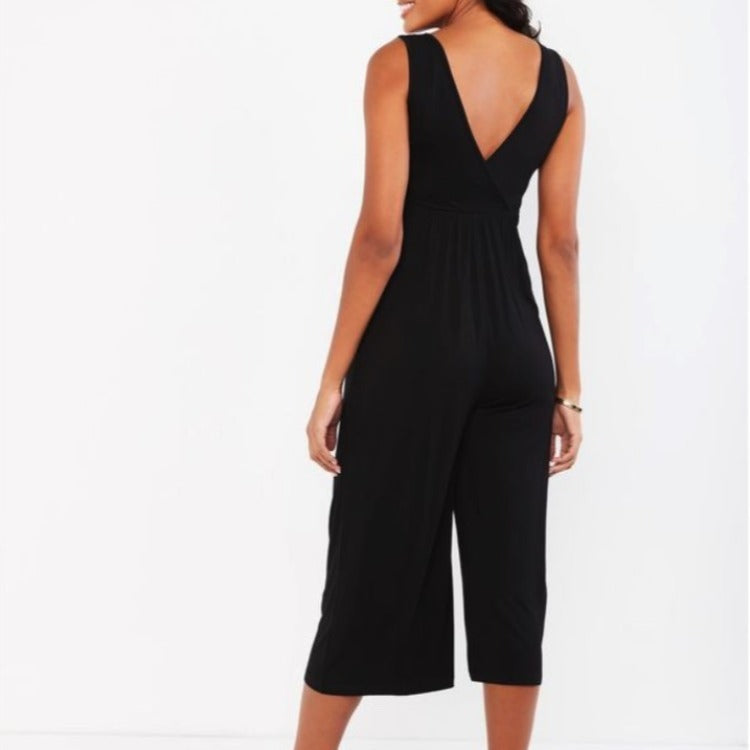 Hot Sale Fashion Casual Maternity One-piece Wide Leg Pants Cropped