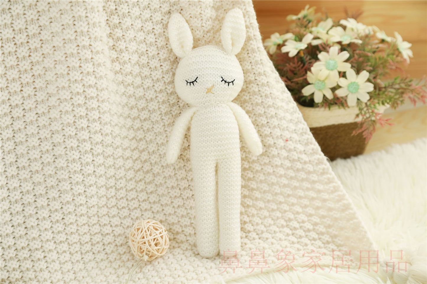 Newx Handmade Rabbit Crochet Wool Doll Animal Stuffed Plush Toy Baby Soothing Baby Sleeping Plush Toy Gifts For Kids Birthday