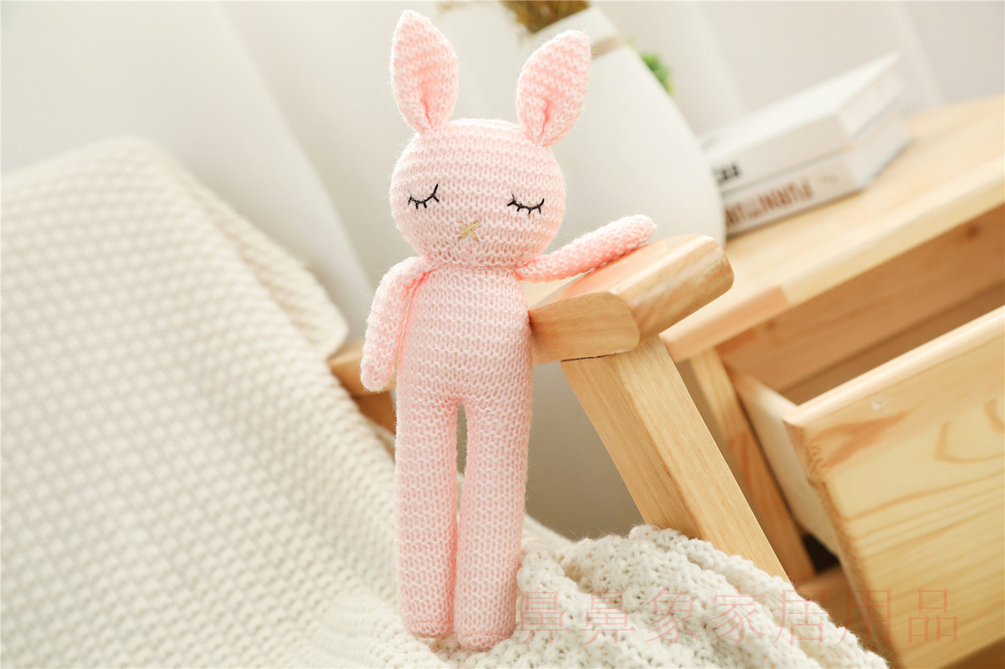 Newx Handmade Rabbit Crochet Wool Doll Animal Stuffed Plush Toy Baby Soothing Baby Sleeping Plush Toy Gifts For Kids Birthday
