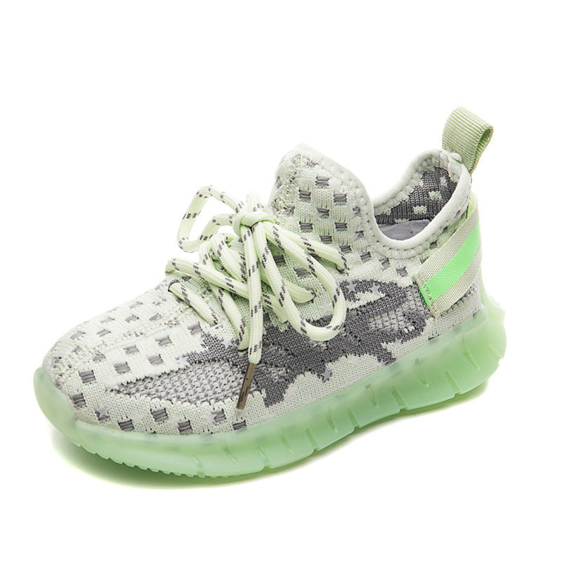 Mesh Sneakers – Fluorescent Kids Shoes (No LED)