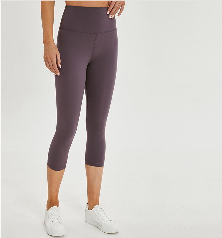 High waist tights sports pants women's running fitness pants quick-drying nine pants high elastic yoga pants