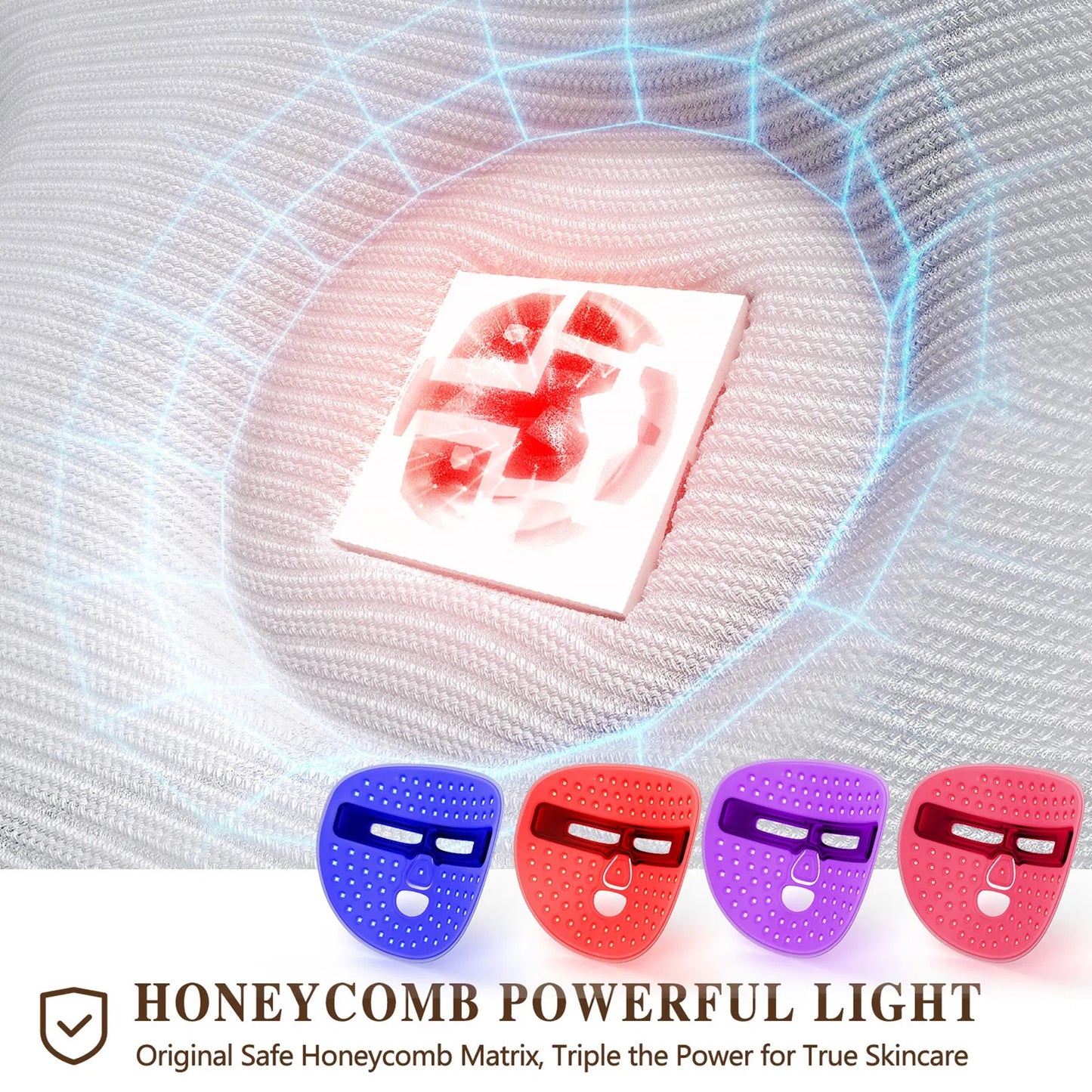 LED Light Therapy Mask – Wireless Red, Blue & Infrared Skincare Device Home Or Travel