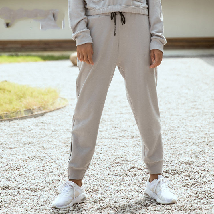 Cropped sports and leisure, casual, harem pants