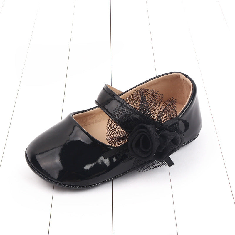Baby Girl Spring And Summer New Shallow Mouth Patent Leather Soft Bottom Toddler Shoes