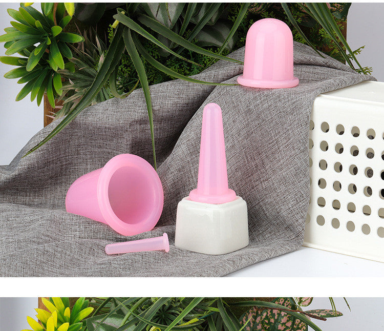Four-piece Silicone Cupping Set Easy-to-carry Moisture Absorber
