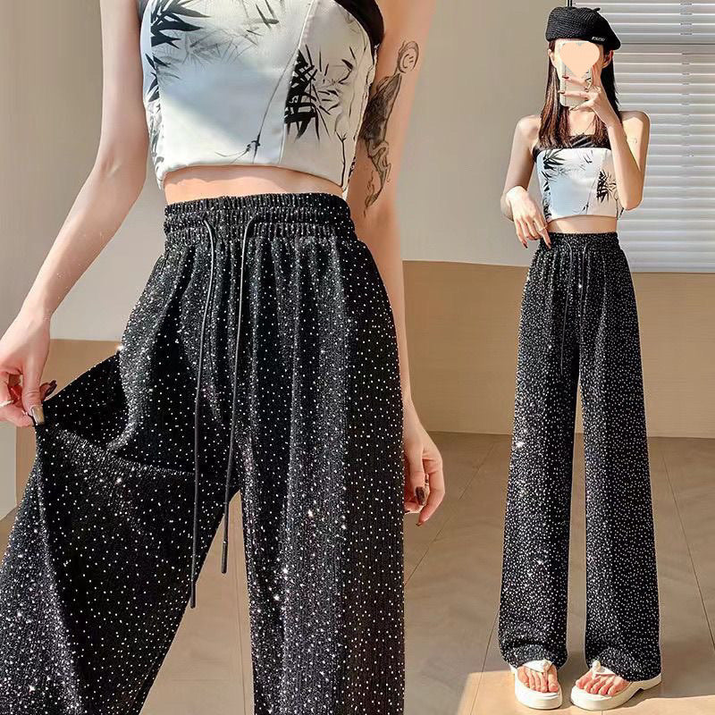 Casual Ice Silk Straight-leg Pants Loose