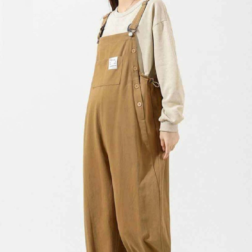 New Outdoor Thin Plus Size Loose Maternity Bib Pants