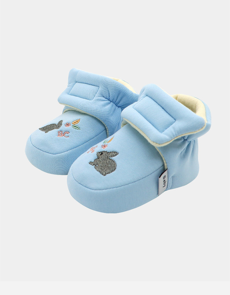 Men's And Women's Baby Plus Velvet Thickened Warmth-proof Front Shoes