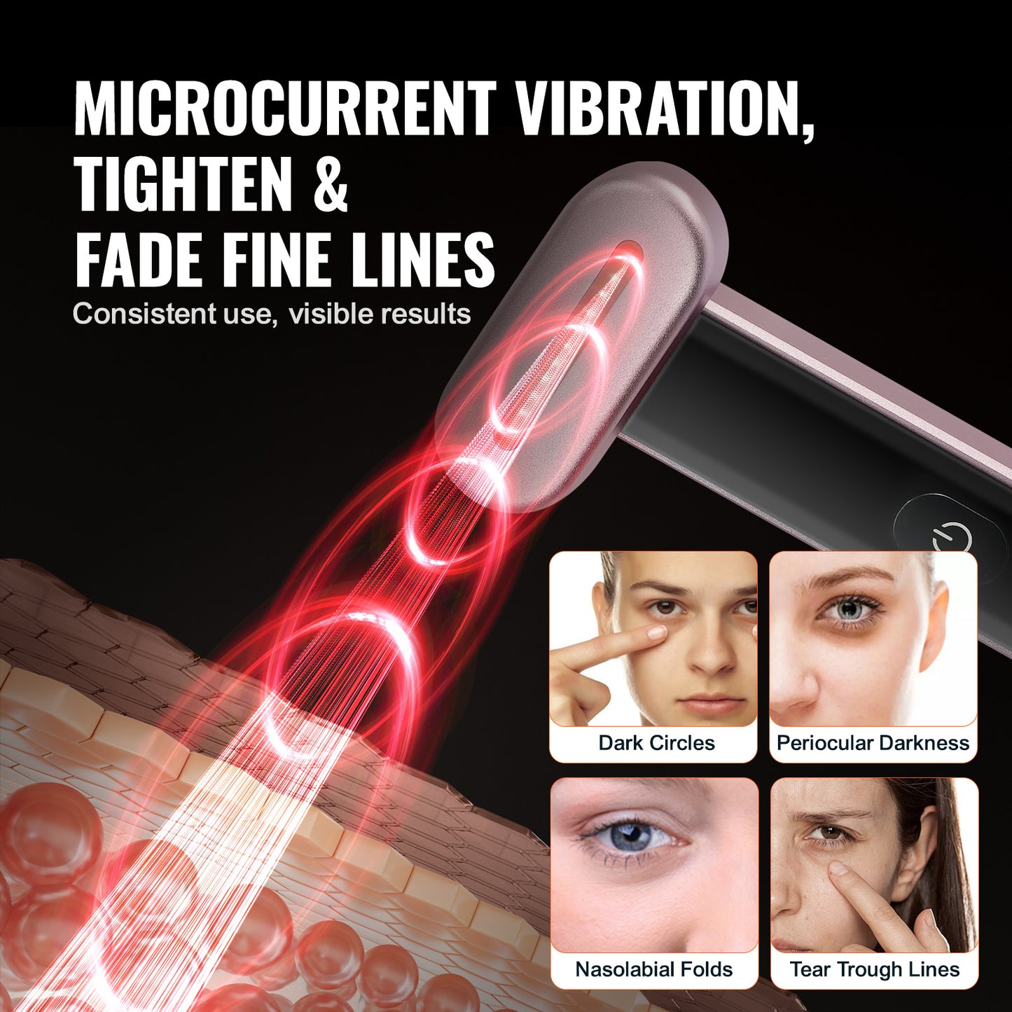 7-Colour LED Facial Wand – Red Light Therapy with Heat & Microcurrent