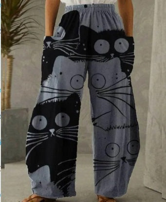 Women's Loose Casual Straight-leg Wide-leg Pants