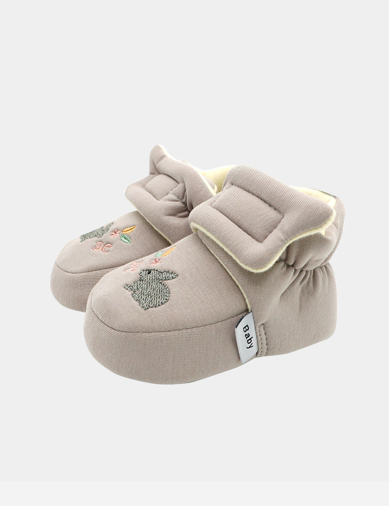 Men's And Women's Baby Plus Velvet Thickened Warmth-proof Front Shoes