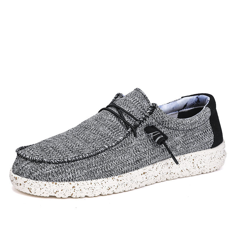 Men's Breathable Canvas Lace-Up Sneakers