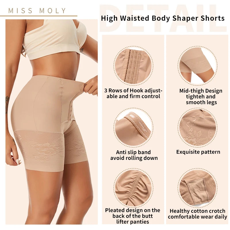 High Waisted Body Shaper Shorts