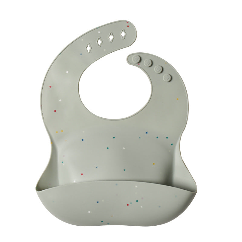 Colorful Particles Silicone Baby Bib Waterproof