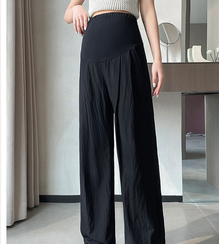 Thin Wide-Leg Maternity Pants – Summer Belly Support