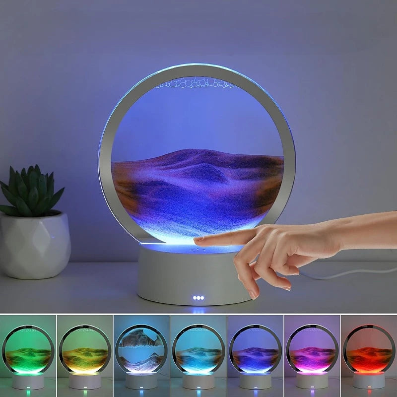 Lamp quicksand painting 3D three-dimensional night lamp table top