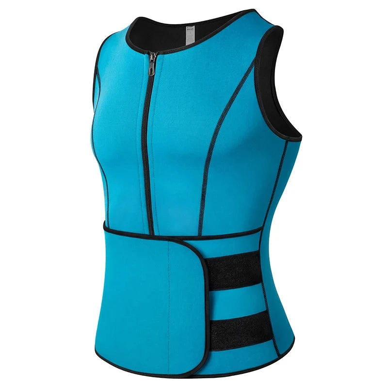 Men Body Shaper Waist Sauna Suit Sweat Vest Slimming Fat Burner Tank Tops