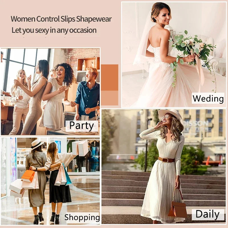 Full Slips Under Dresses Tummy Control New Invisible Belly Contraction