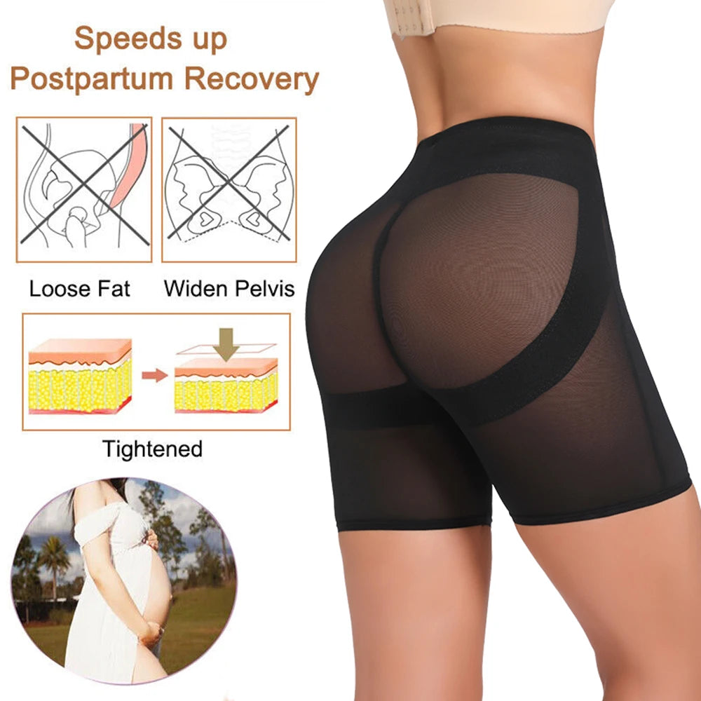 Butt Lifting Shaping Shorts Women High Waist Mesh Breathable Shaping Panties