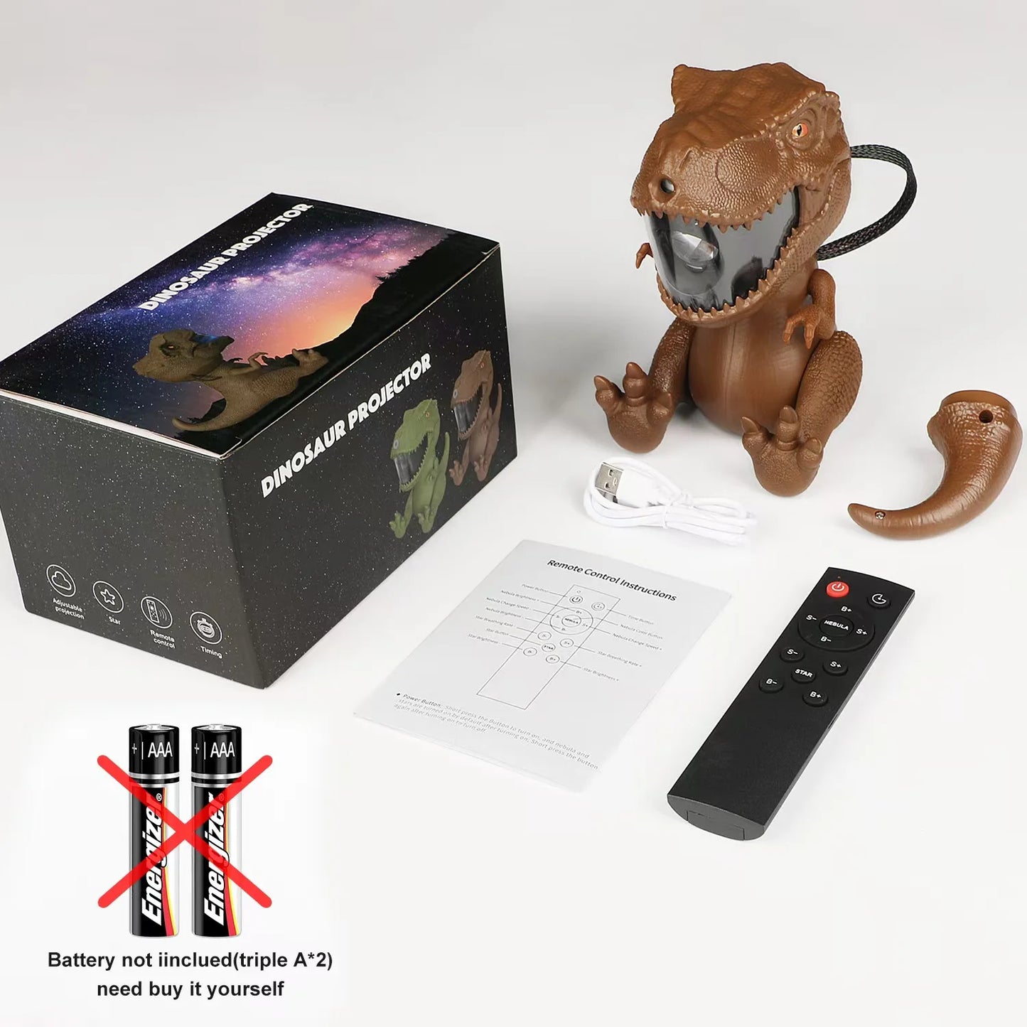 Lamp Toy Tyrannosaurus Rex Atmosphere magnetic projection lamp decorative at night