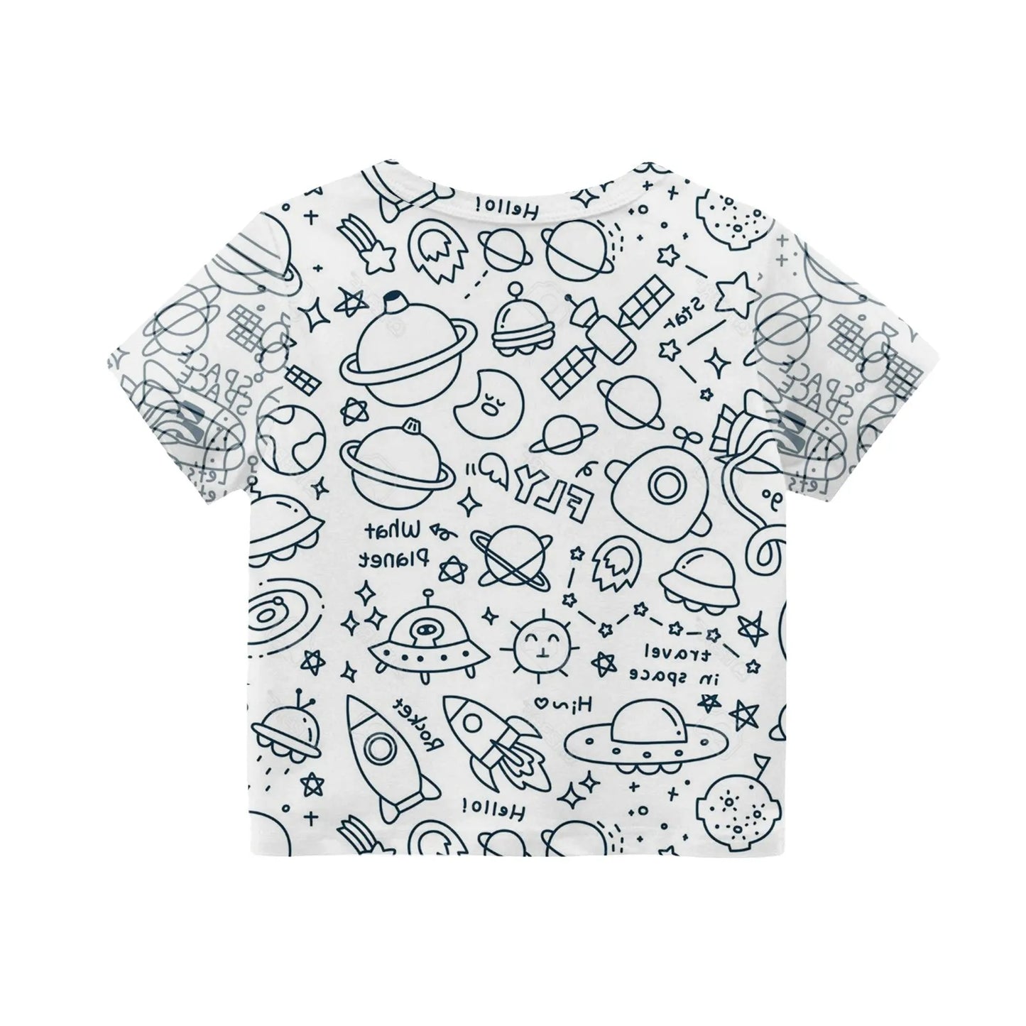 Colour-In Kids Pyjama Set – T-Shirt & Shorts (No Pens Included)
