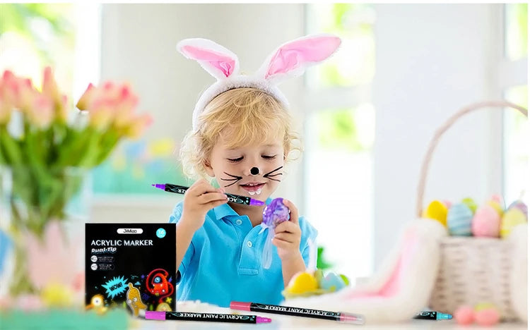 DIY Colour-In Kids Pyjama Party Set – Two-Piece Boys Gils (Without Painting Pens)