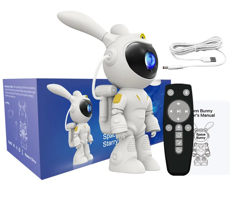 Astronaut Starry Sky Projection Light Decoration Atmosphere Small Night Light Plug in with Remote Control