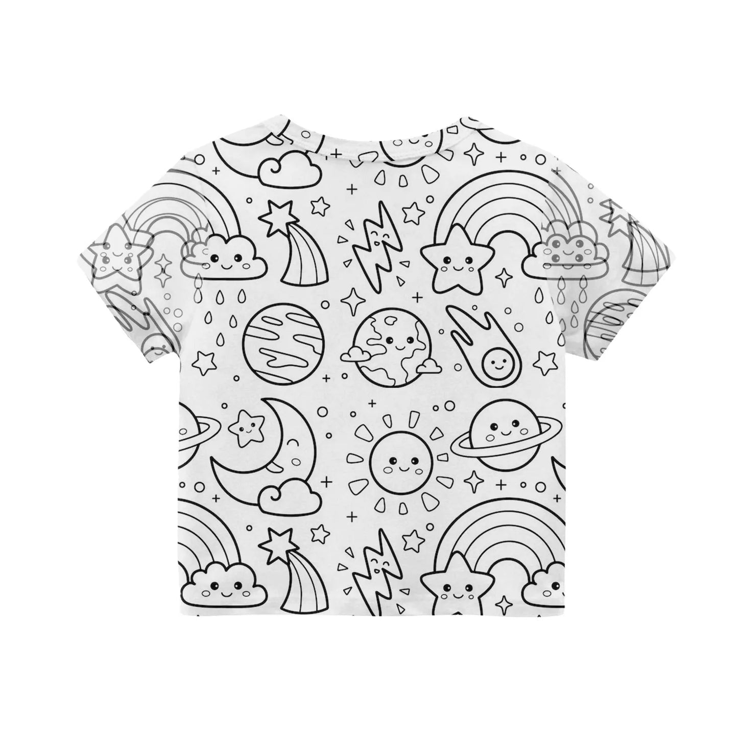 Colour-In Kids Pyjama Set – T-Shirt & Shorts (No Pens Included)