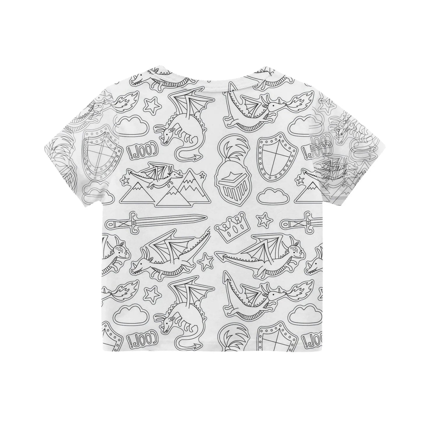 Colour-In Kids Pyjama Set – T-Shirt & Shorts (No Pens Included)