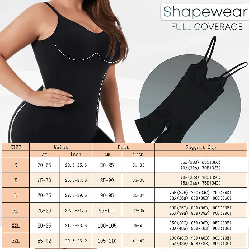 Low Back Bodysuit Shapewear – Thigh Slimmer & Butt Lifter