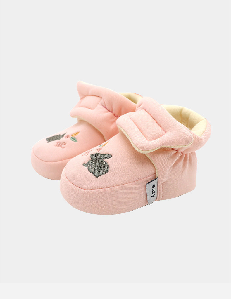 Men's And Women's Baby Plus Velvet Thickened Warmth-proof Front Shoes