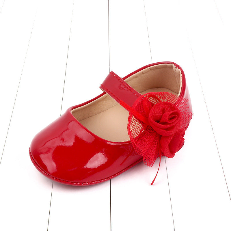 Baby Girl Spring And Summer New Shallow Mouth Patent Leather Soft Bottom Toddler Shoes
