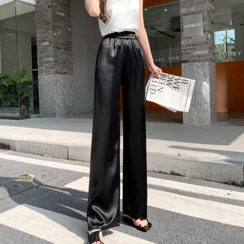 Casual Ice Silk Straight-leg Pants Loose
