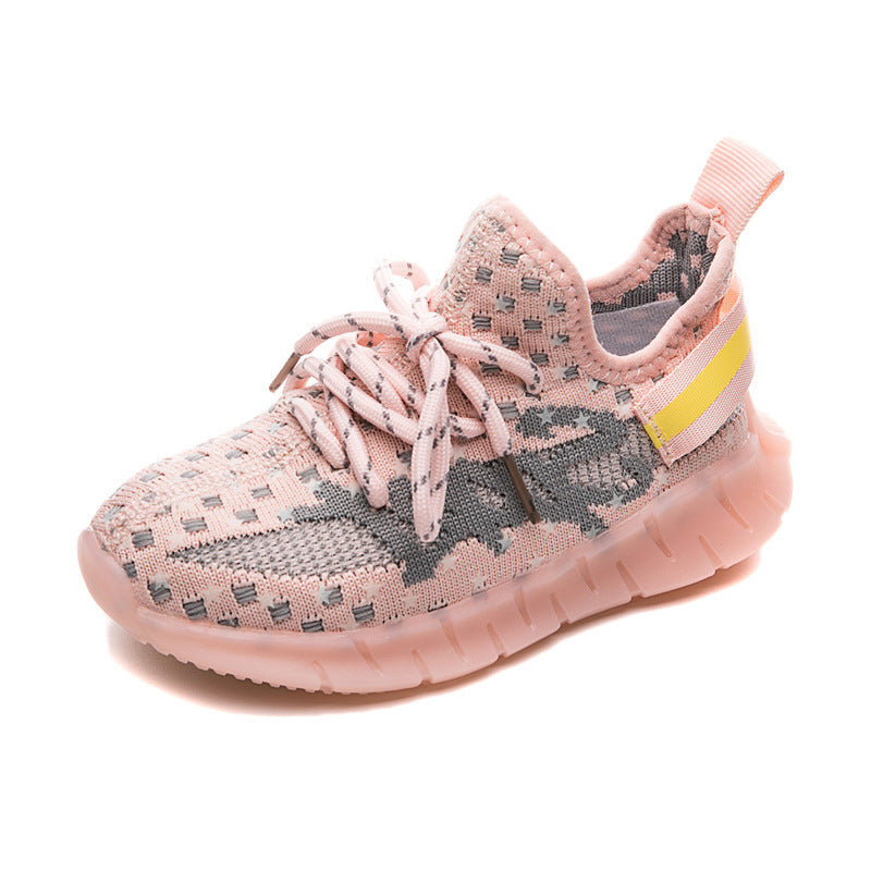 Mesh Sneakers – Fluorescent Kids Shoes (No LED)