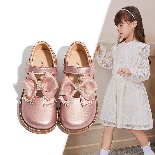 Spring And Autumn New Girls Shoes Princess Leather Shoes Leather Soft Sole British Style