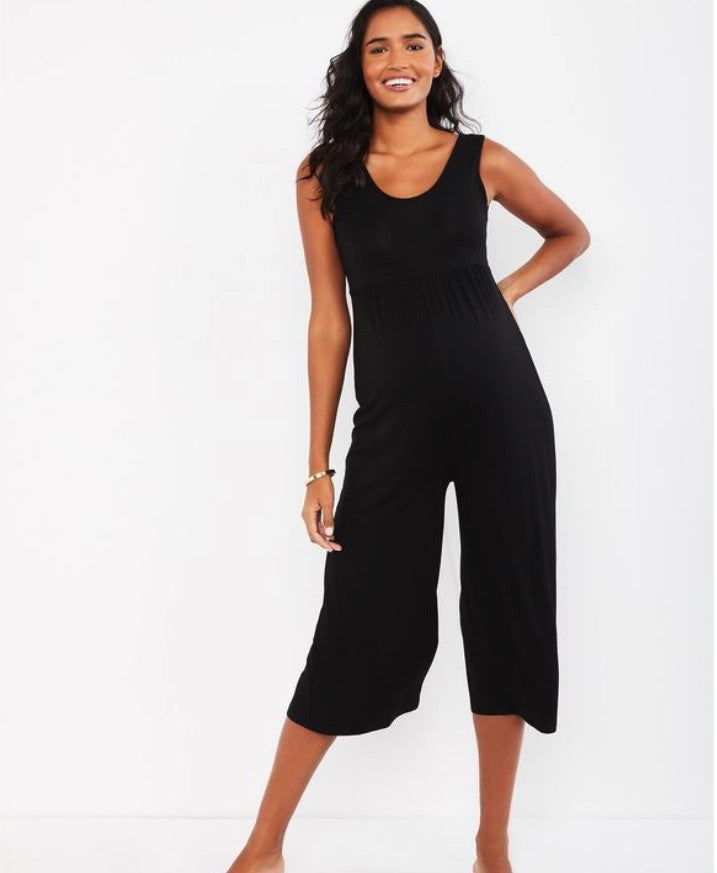 Hot Sale Fashion Casual Maternity One-piece Wide Leg Pants Cropped