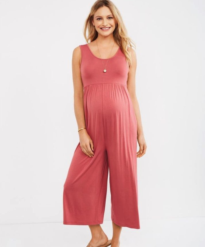 Hot Sale Fashion Casual Maternity One-piece Wide Leg Pants Cropped