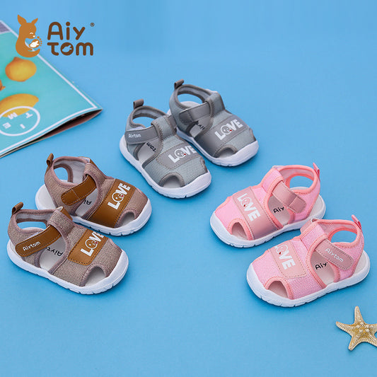 New 1-2 Years Old Baby Sandals Baby Toddler Shoes Men And Women Soft Bottom Non-Slip Breathable Children'S Shoes