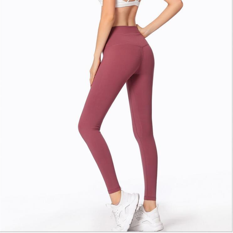 High waist tights sports pants women's running fitness pants quick-drying nine pants high elastic yoga pants