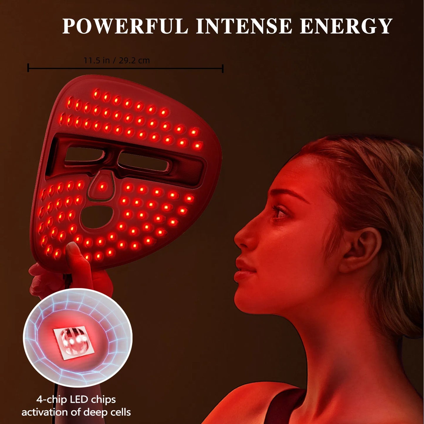 LED Light Therapy Mask – Wireless Red, Blue & Infrared Skincare Device Home Or Travel