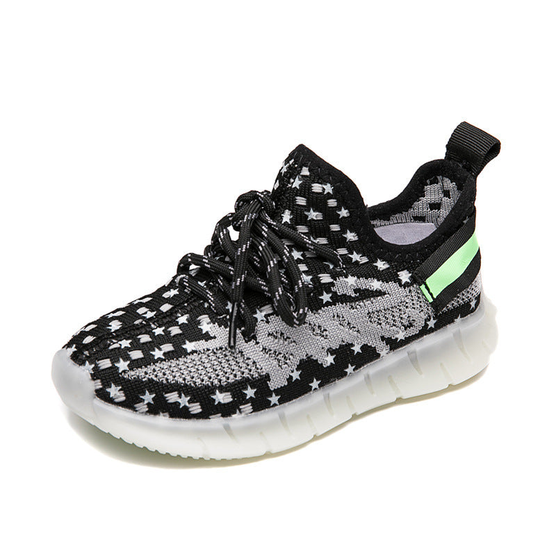 Mesh Sneakers – Fluorescent Kids Shoes (No LED)