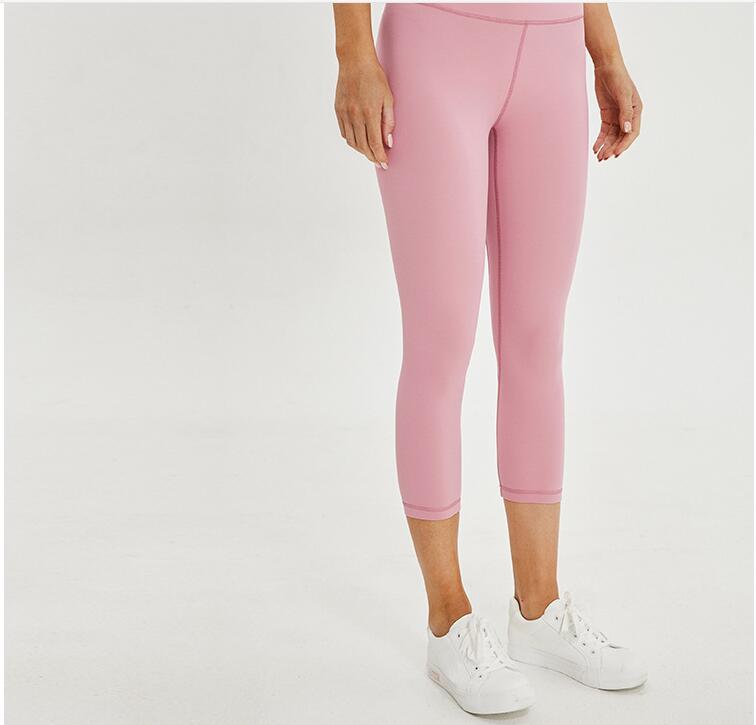 High waist tights sports pants women's running fitness pants quick-drying nine pants high elastic yoga pants