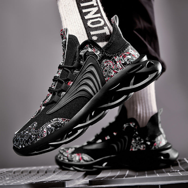 Mesh Casual Breathable Sports Running Graffiti  Shoes