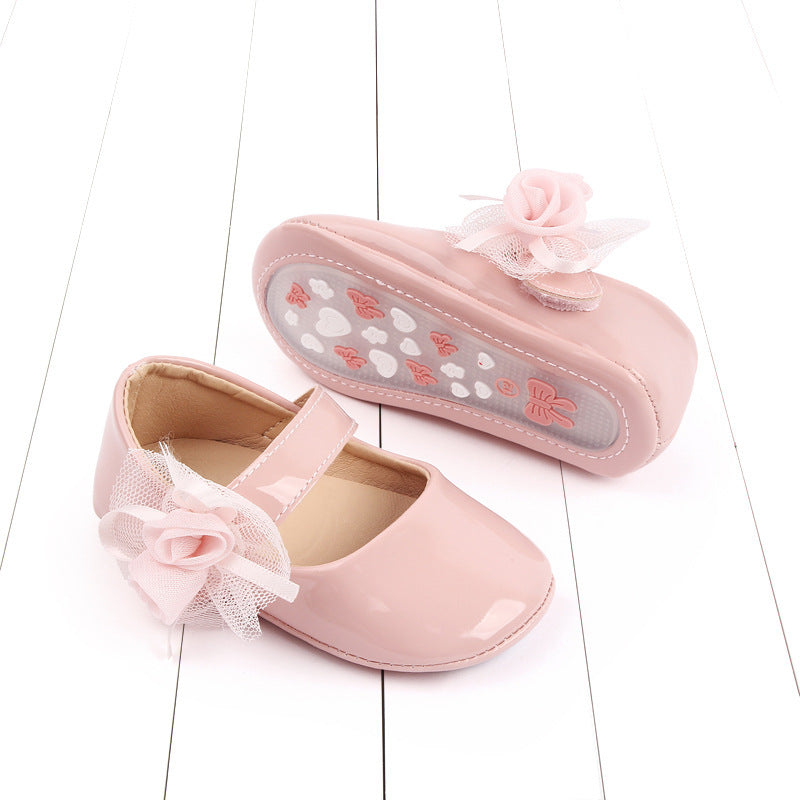Baby Girl Spring And Summer New Shallow Mouth Patent Leather Soft Bottom Toddler Shoes