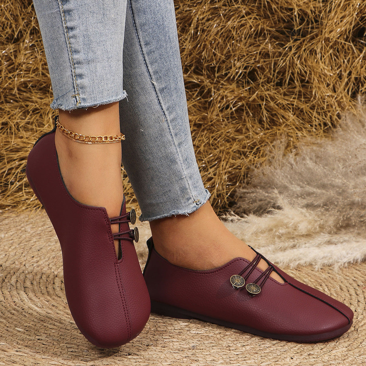 Women’s Square Toe Slip-On Sandals – Soft Flat Summer Shoes