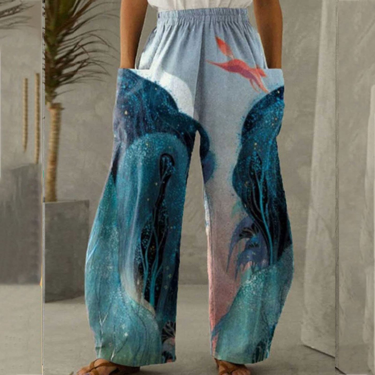 Women's Loose Casual Straight-leg Wide-leg Pants