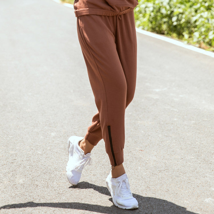 Cropped sports and leisure, casual, harem pants