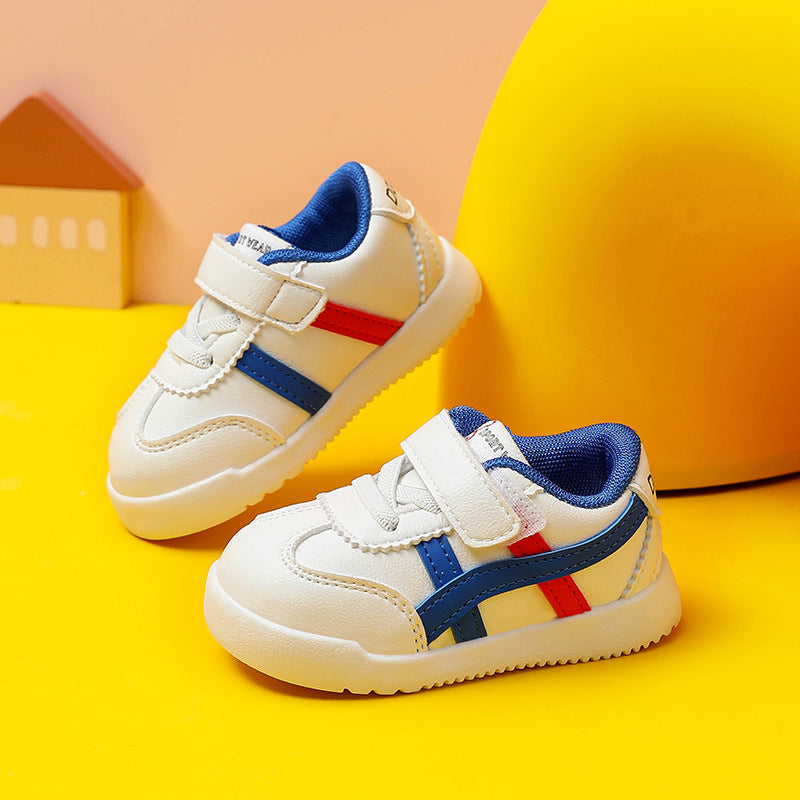 Trendy Velcro Baby Single Shoes Low-top Soft-soled Children's Toddler Shoes