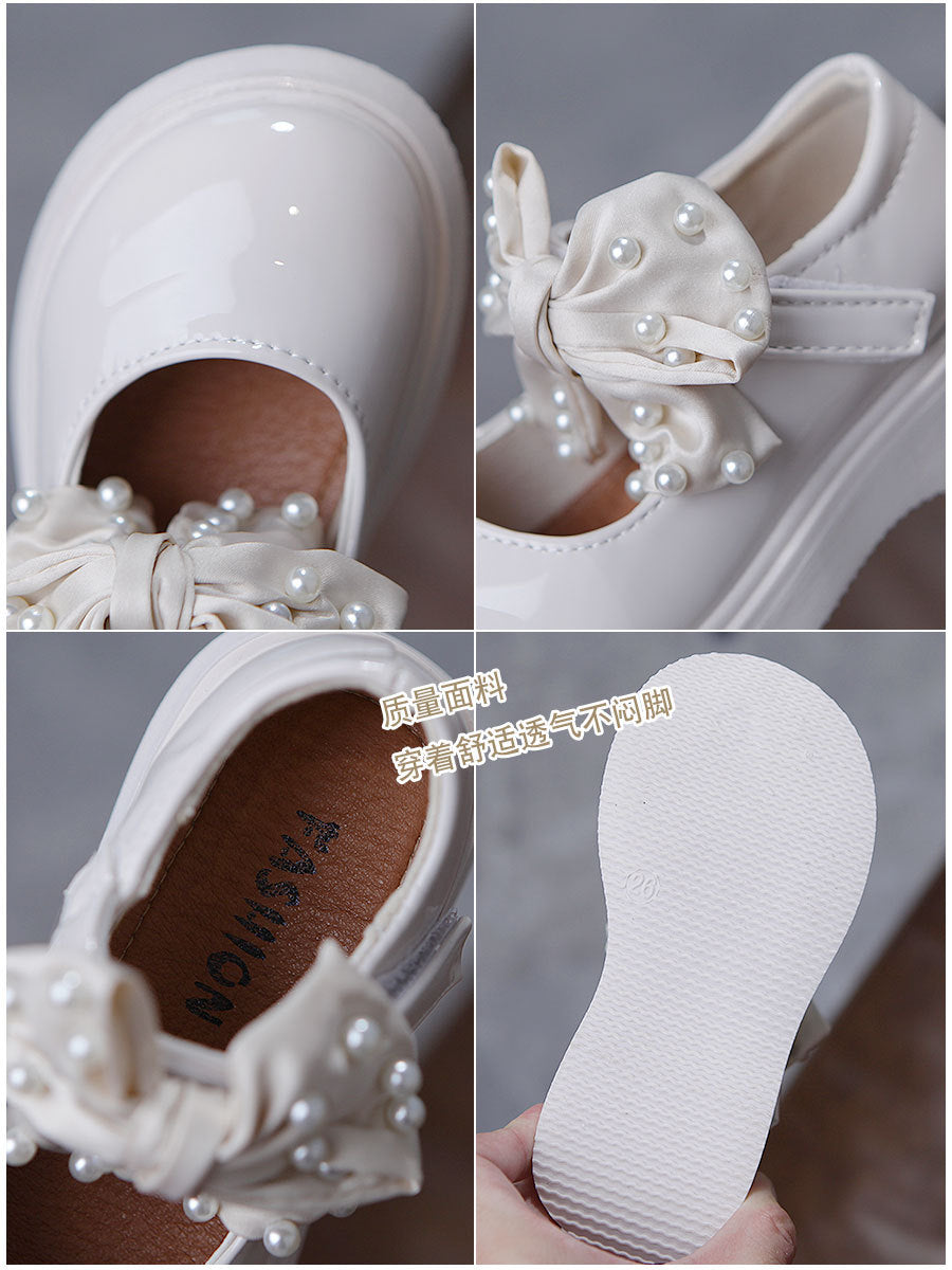 Girls' Princess Shoes, Children's Soft-soled Leather Shoes, Black Single Shoes